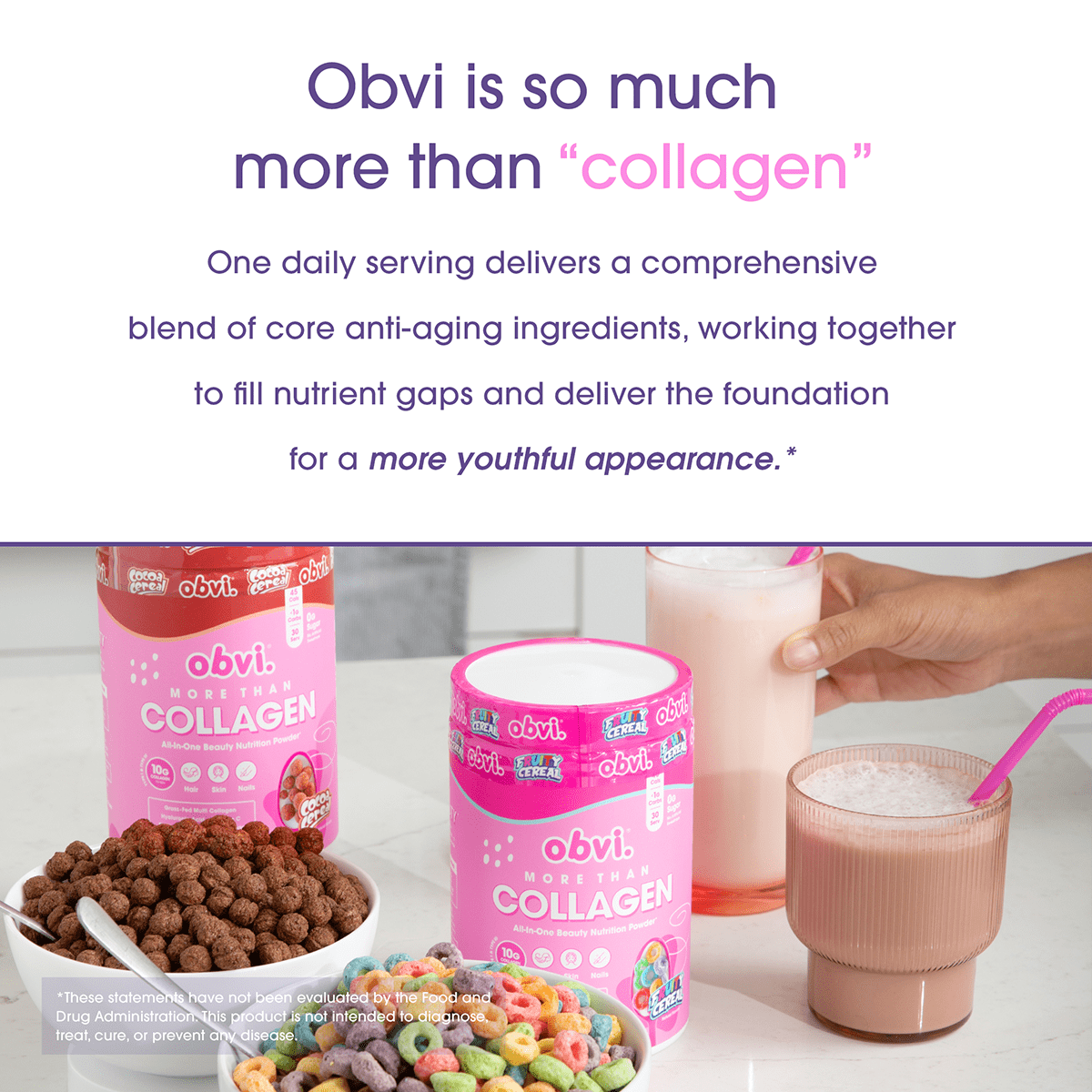 Obvi Plus de collagène | Céréales au cacao