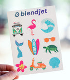 Autocollants BlendJet - Ensemble Plage
