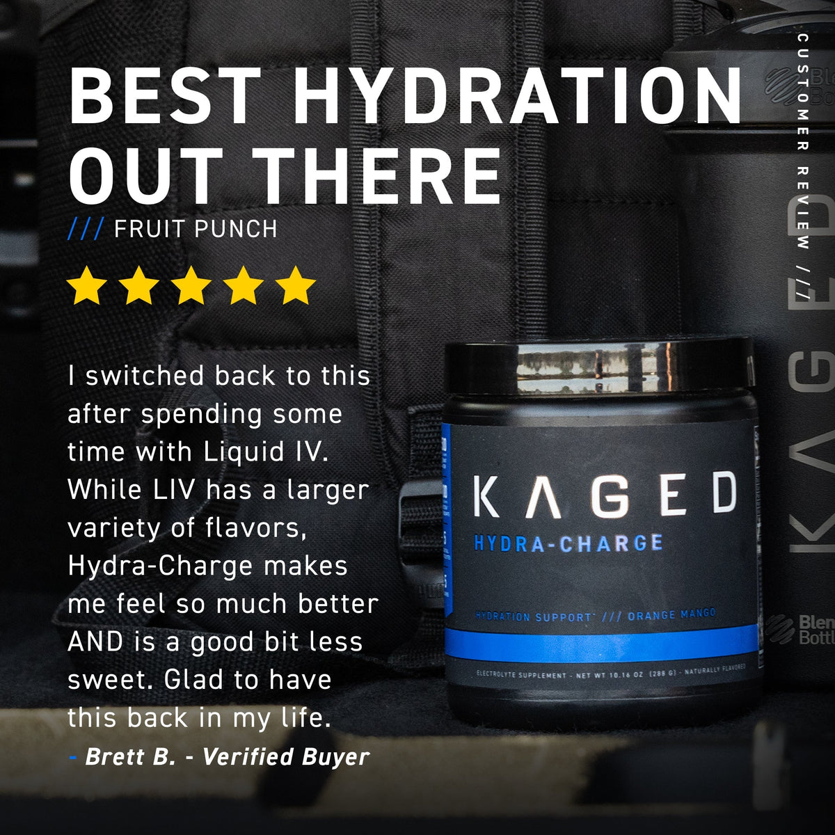Mélange pour boisson électrolytique Kaged Hydra-Charge