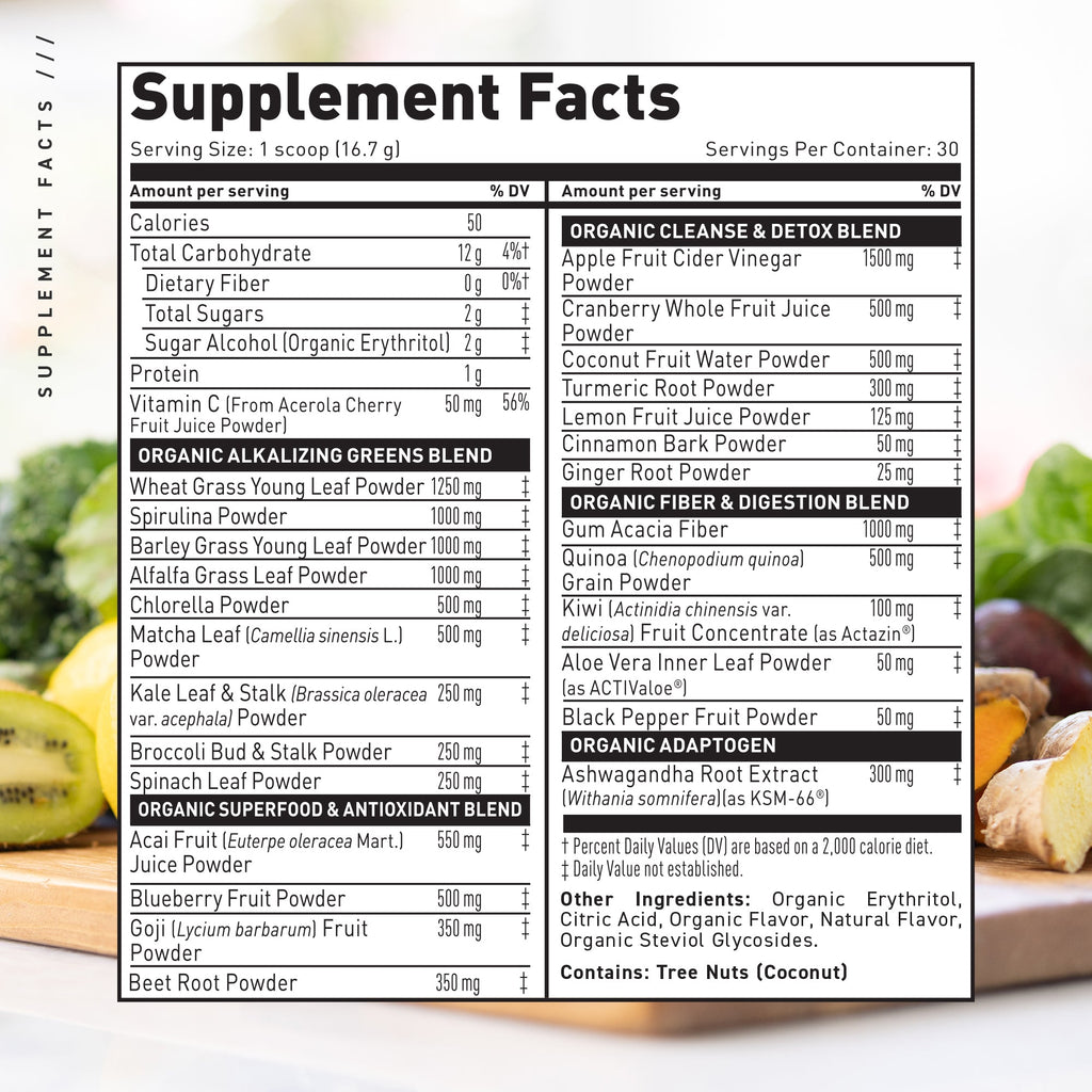 Kaged Outlive 100™ Légumes verts superaliments biologiques