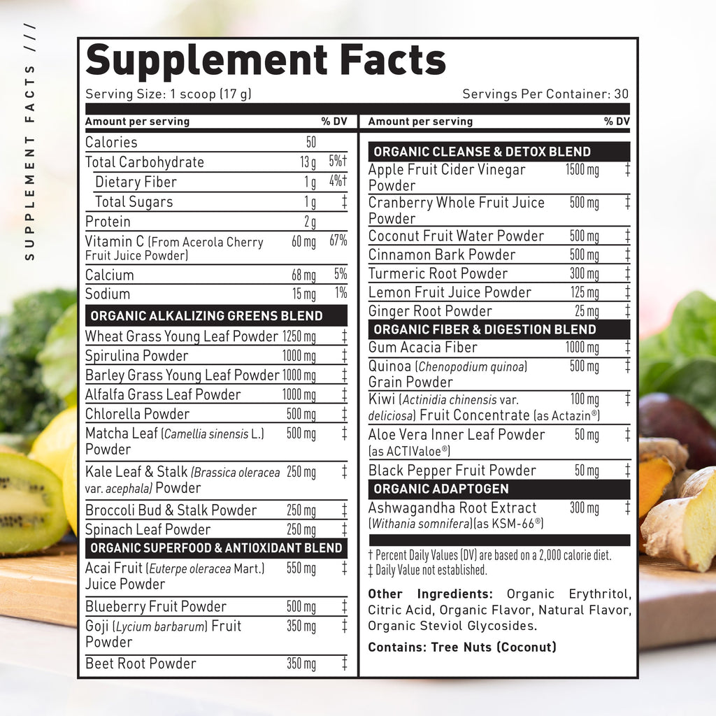 Kaged Outlive 100™ Légumes verts superaliments biologiques