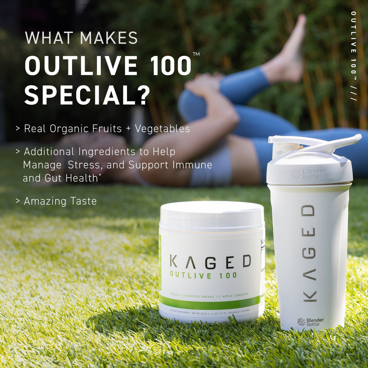Kaged Outlive 100™ Légumes verts superaliments biologiques