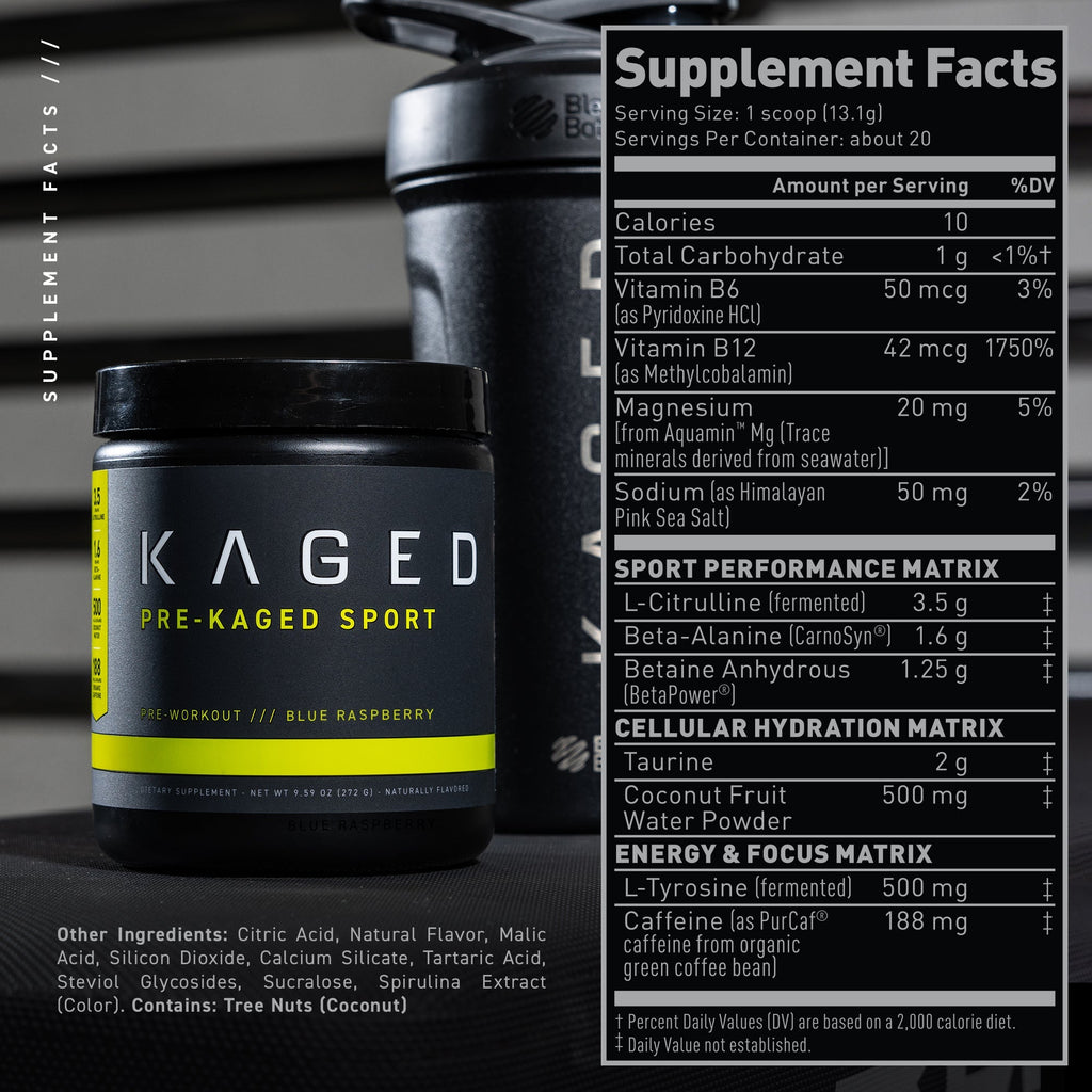 Kaged Pre-Kaged Sport Formule Pré-Entraînement
