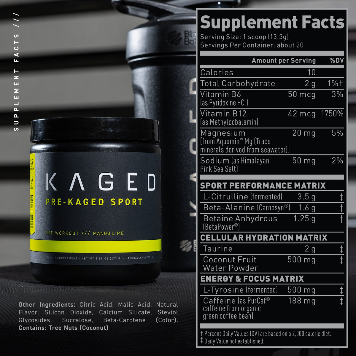 Kaged Pre-Kaged Sport Formule Pré-Entraînement