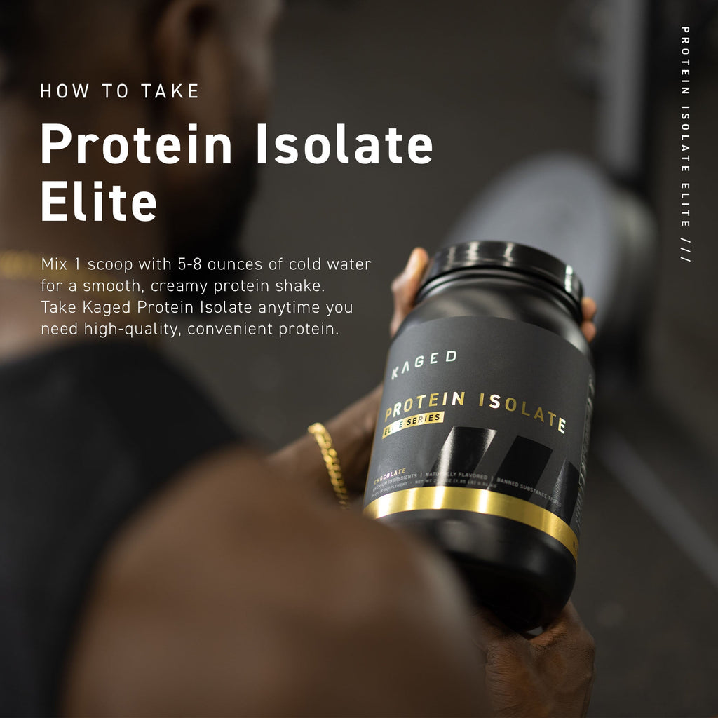 Kaged Protein Isolate Elite, poudre protéinée à libération prolongée