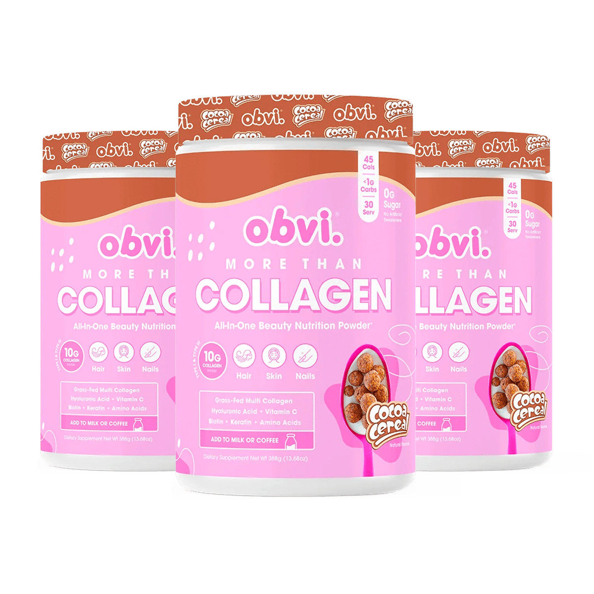 Obvi Plus de collagène | Céréales au cacao