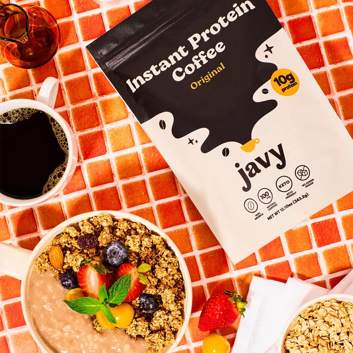 Mélange de café protéiné instantané Javy